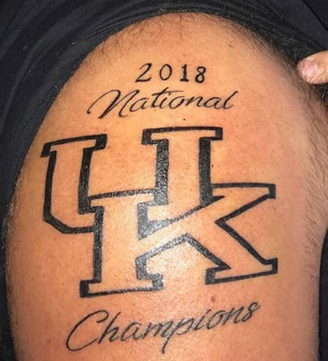 Kentucky fan's tattoo one win away from becoming reality