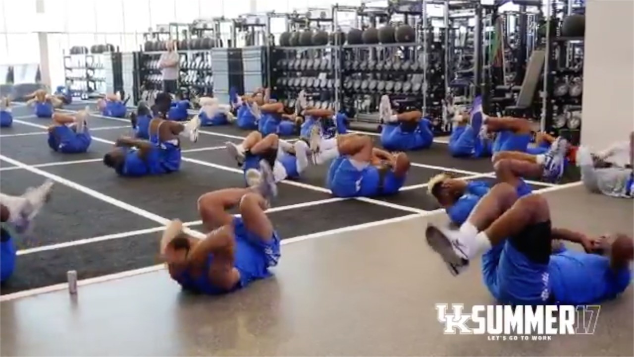 I’m out of breath from watching this UK football workout video