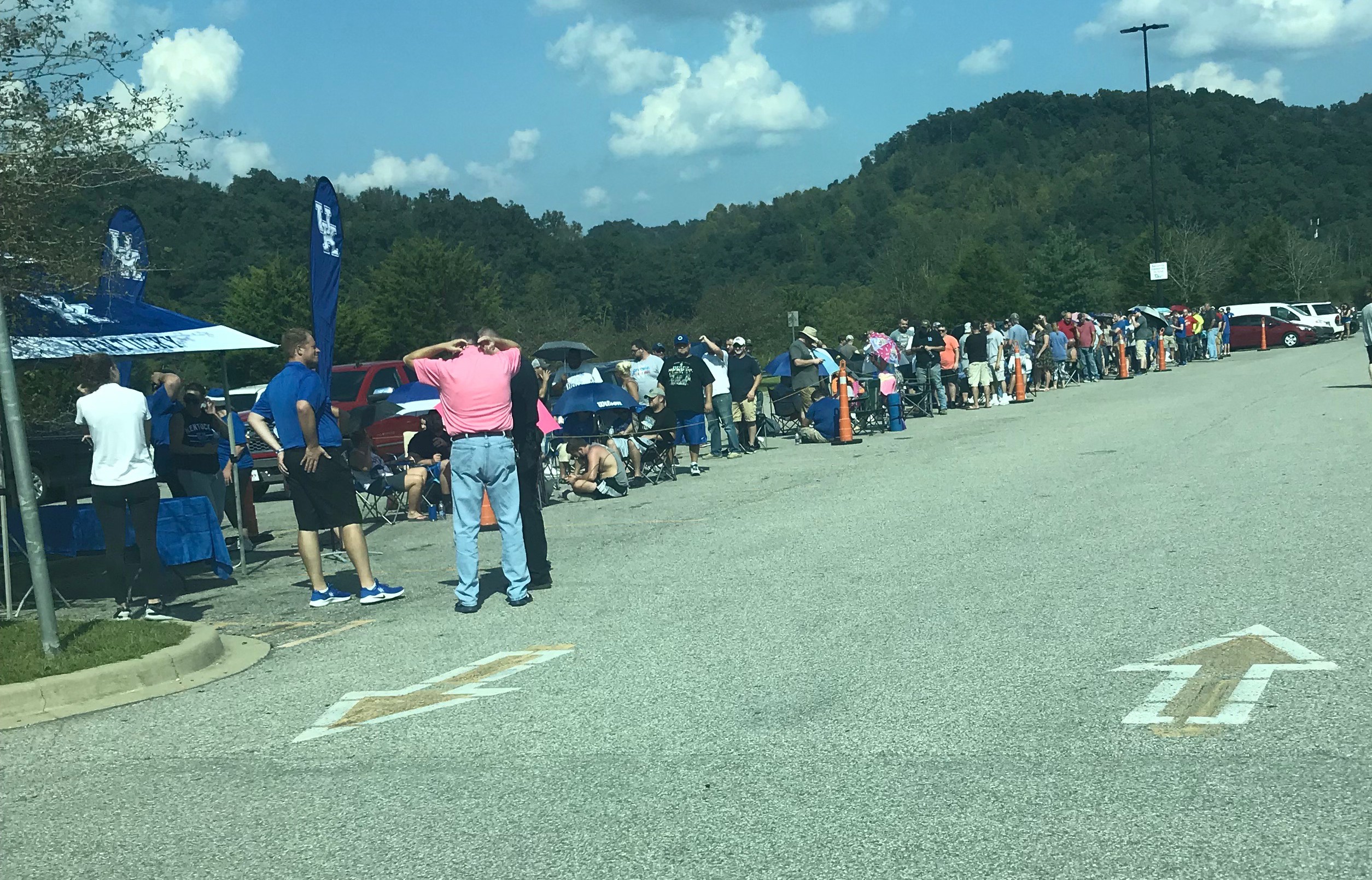 There is a long line for “Kash” tickets in Paintsville