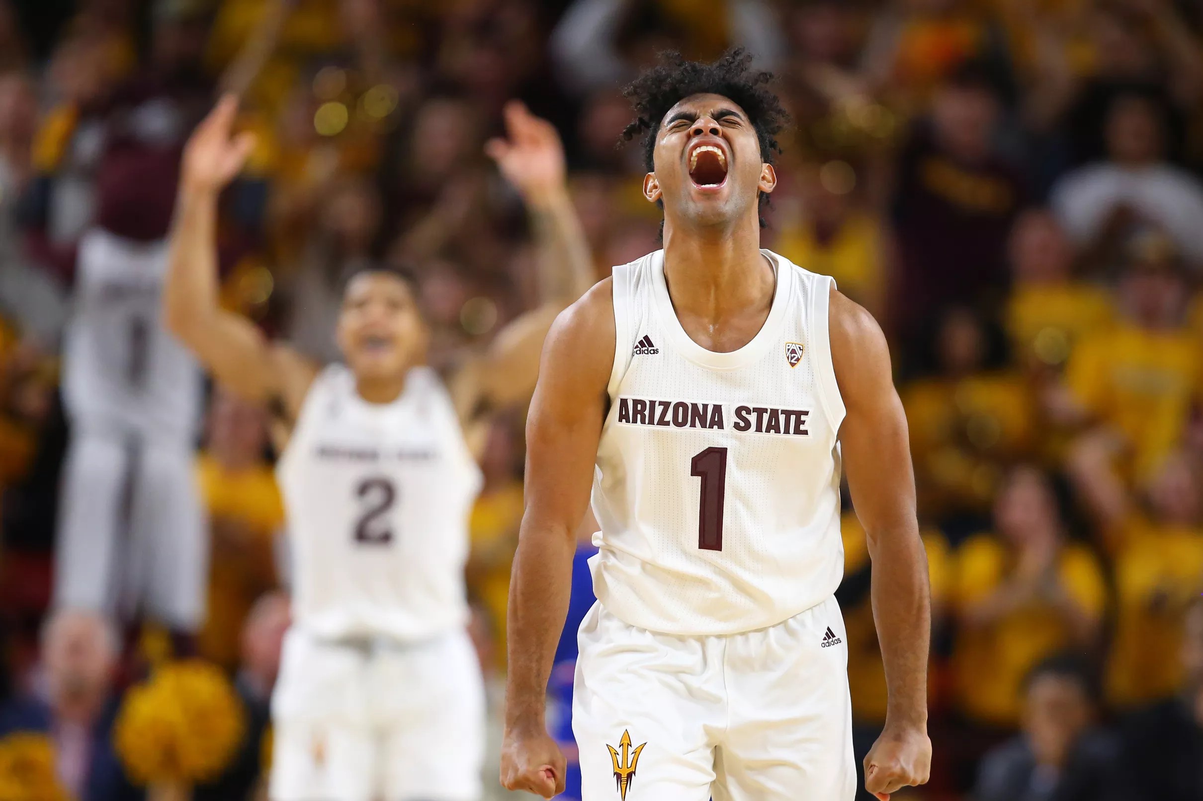ASU Basketball Edwards, Martin clutch in upset of No. 1 Kansas