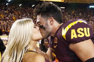 Michael Bercovici on X: Thanks for coming to practice crazy girl! Now  let's go watch the Devils kick some A$$ in Sun Devil Stadium!!!  #BeRedSeeRed #SunDevilSaturday  / X