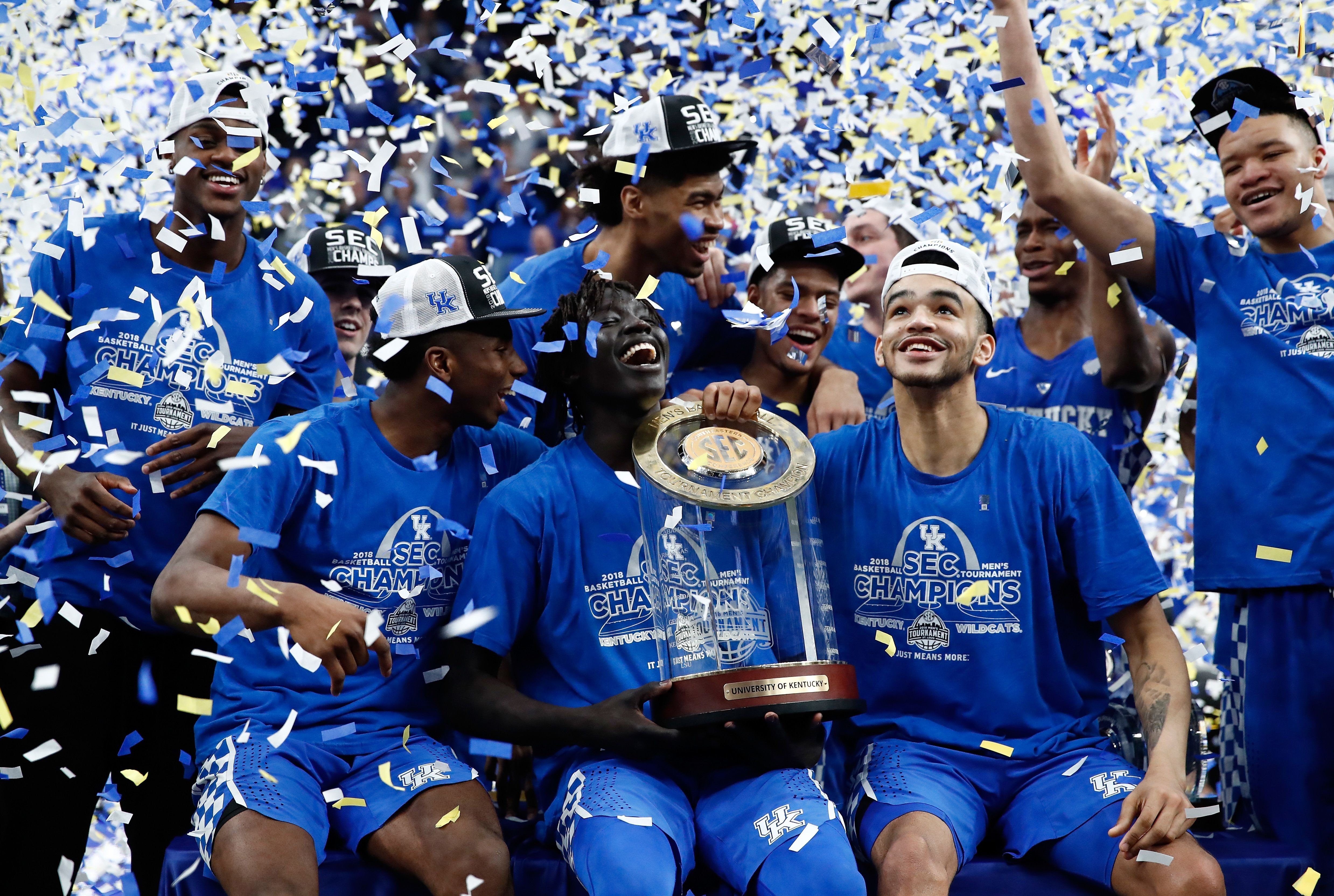 Kentucky Basketball Wildcats Win 2018 SEC Championship Over Vols