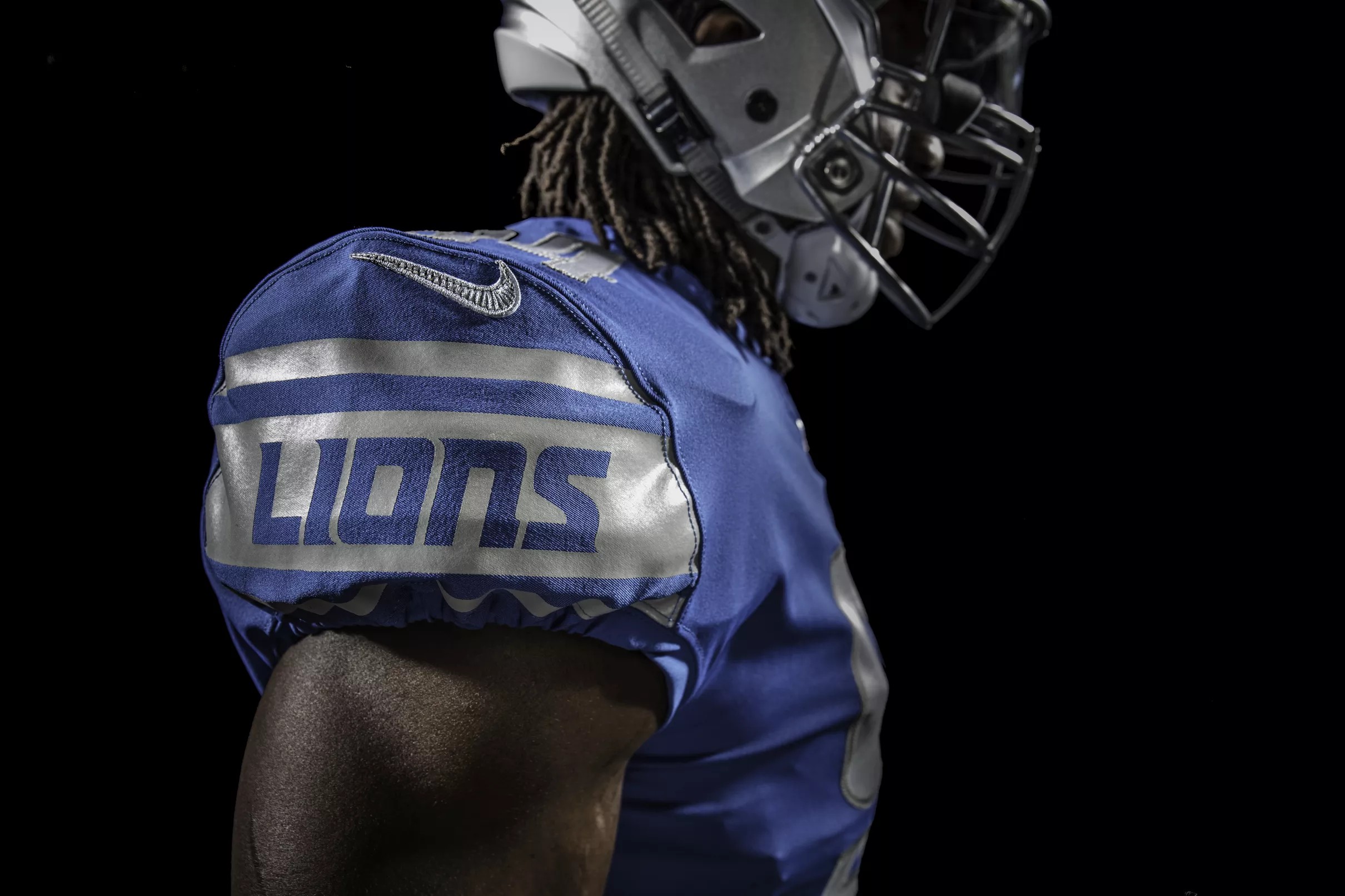 detroit lions silver jersey