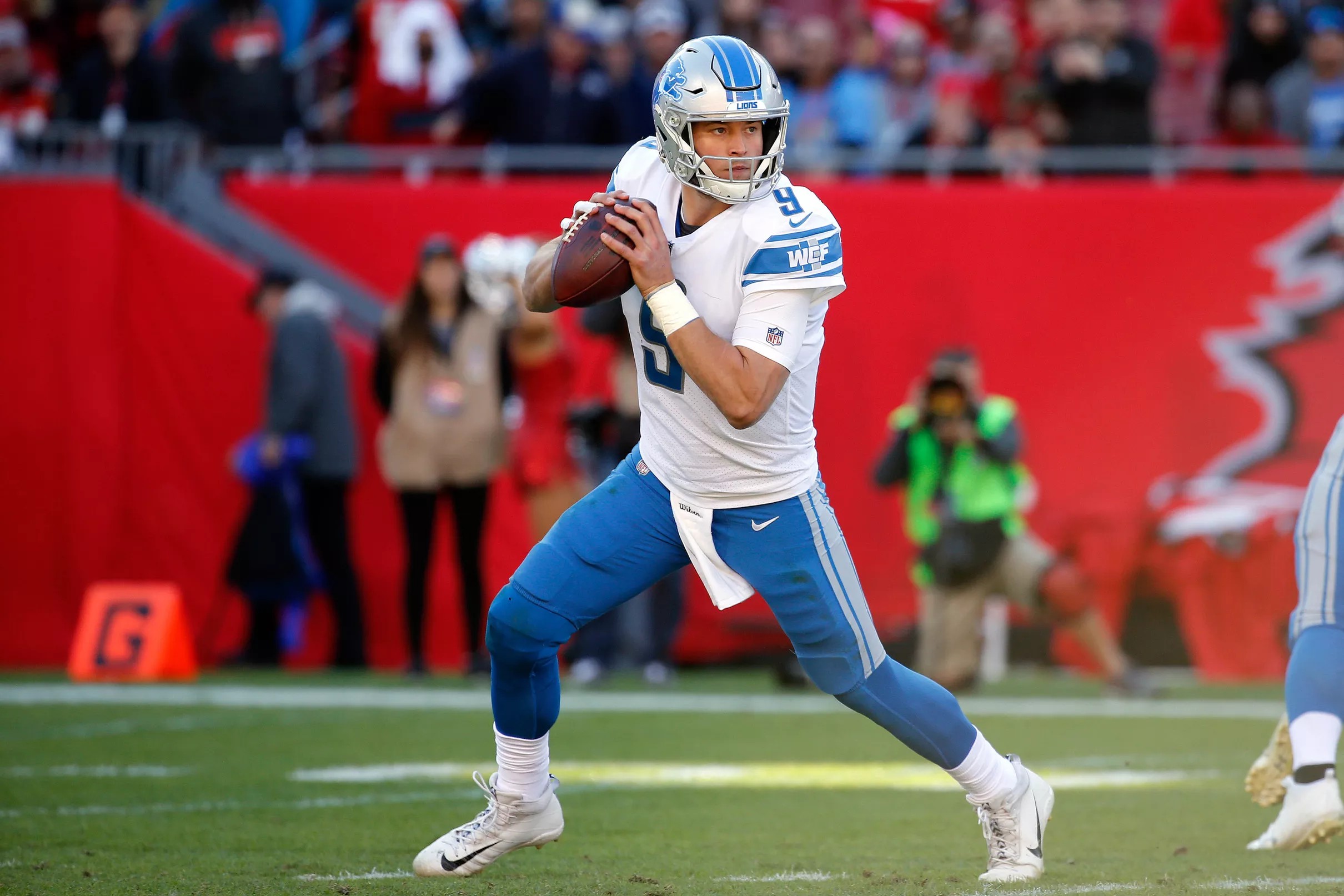 Matthew Stafford’s 2017 season was among best ever for QBs without a running game