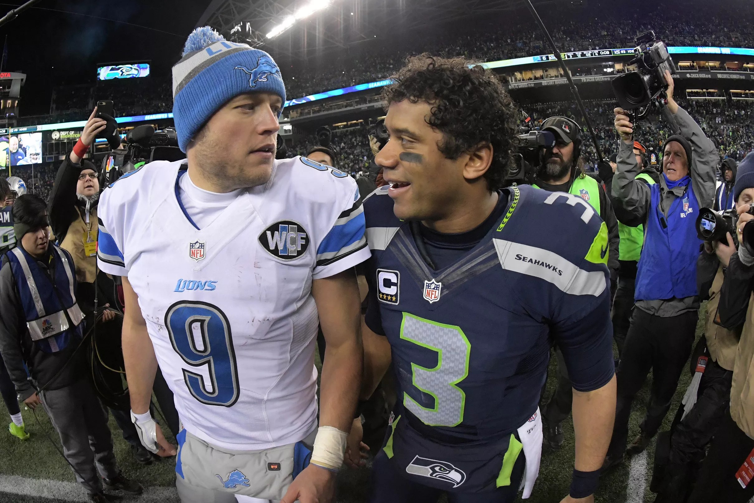 Lions court: Who would you build an offense around: Matthew Stafford or Russell Wilson?