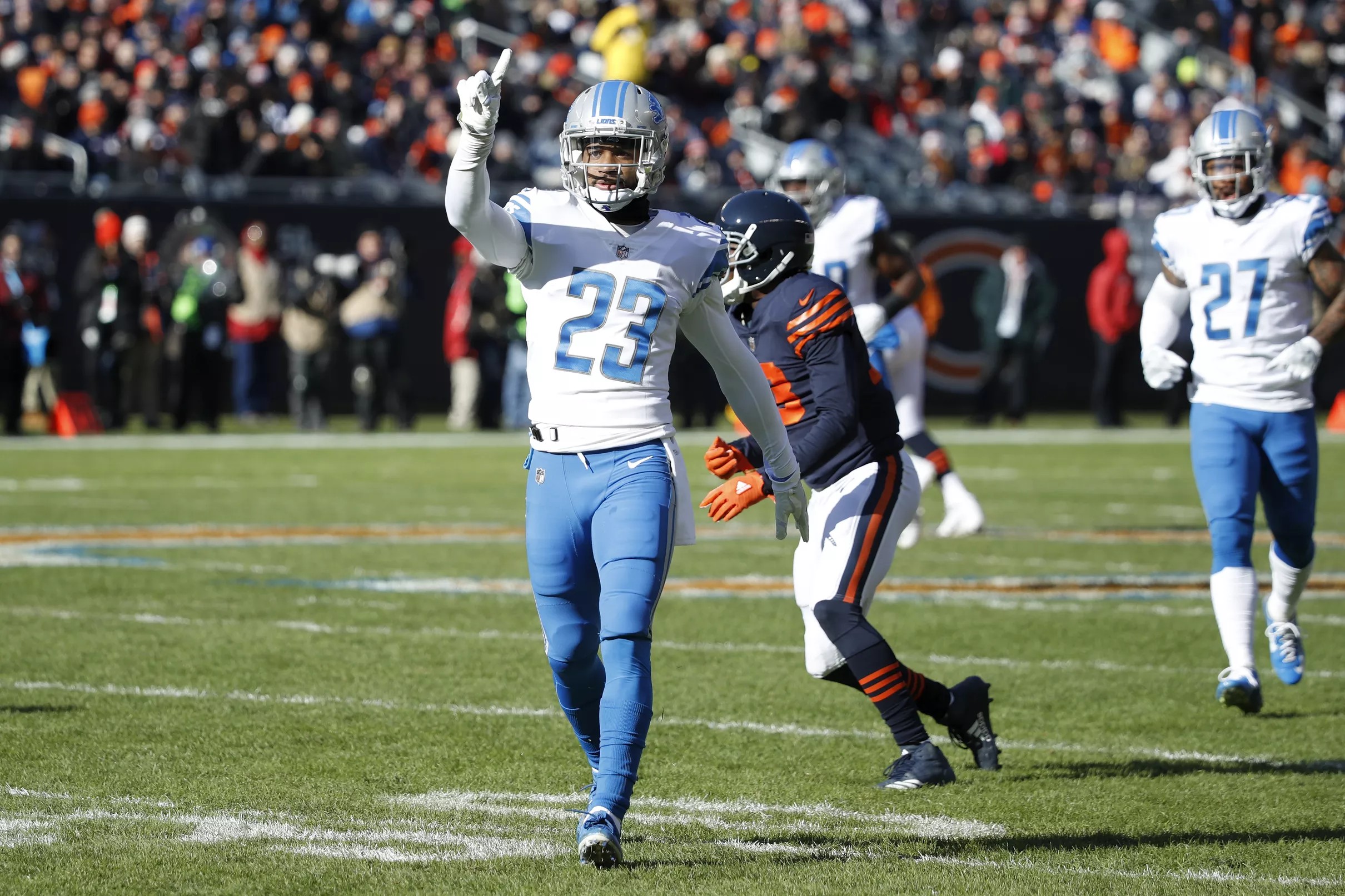 Who was the best defensive player for the Detroit Lions during the 2017