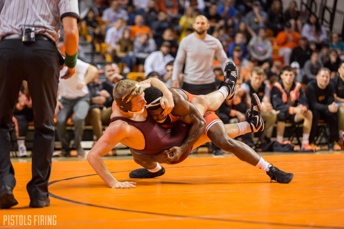 Instacap Oklahoma State Rolls in the First Round of Big 12 Wrestling