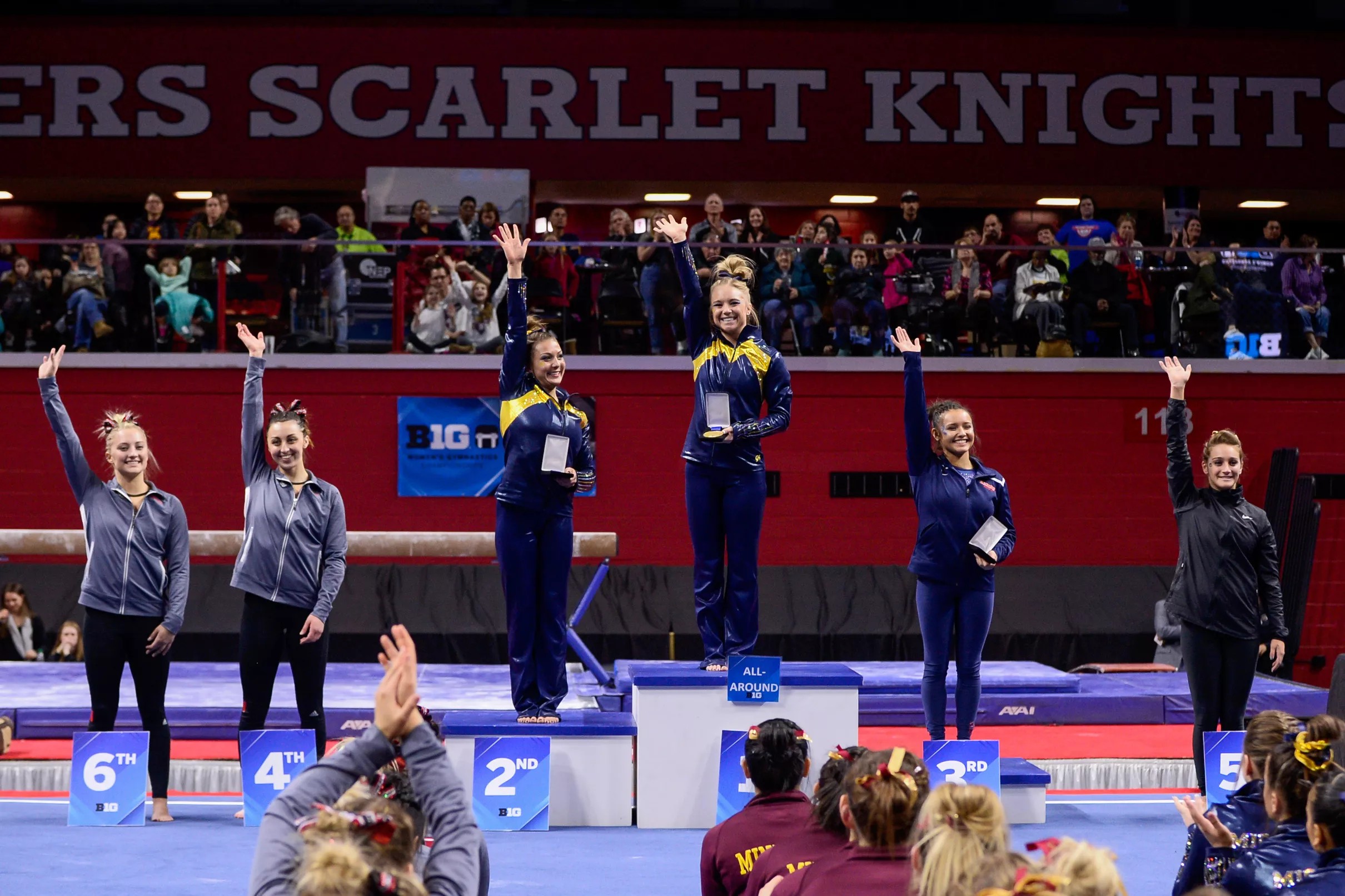 Rutgers Gymnastics finishes 3rd in Big Ten Championships Session 1