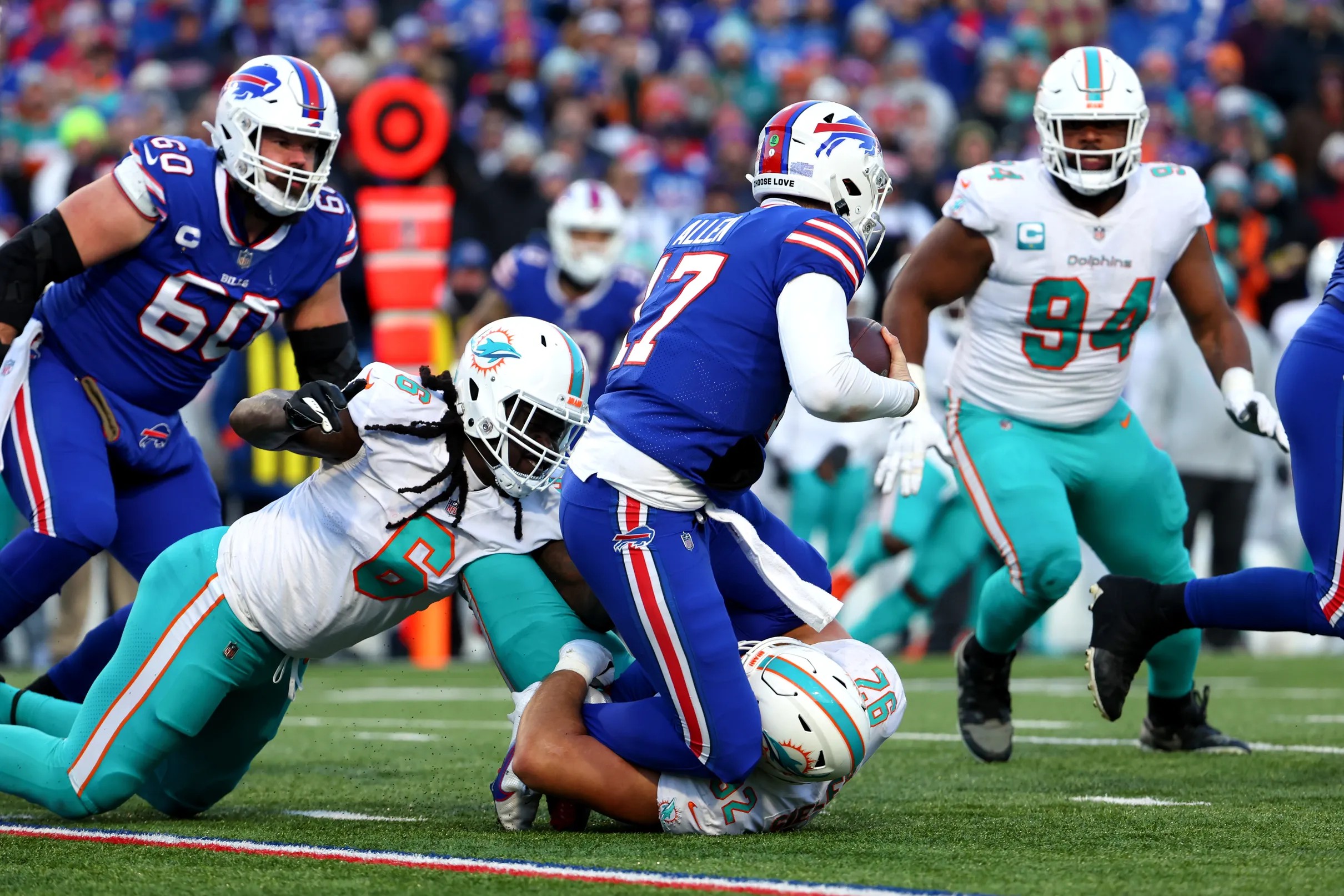 Where will the Dolphins at Bills game be televised?