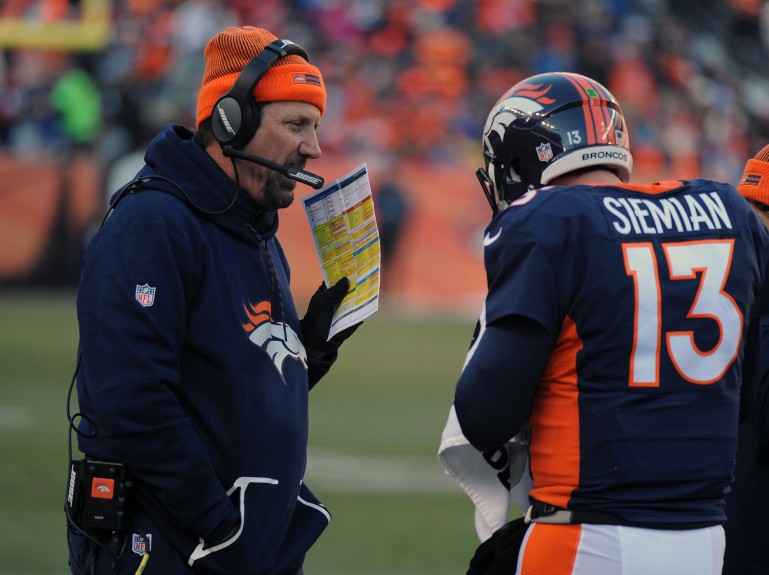 Broncos QB coach Greg Knapp has been relieved of his duties