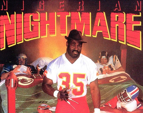 The Kansas City Chiefs - The Nigerian Nightmare, aka Christian Okoye. #TBT