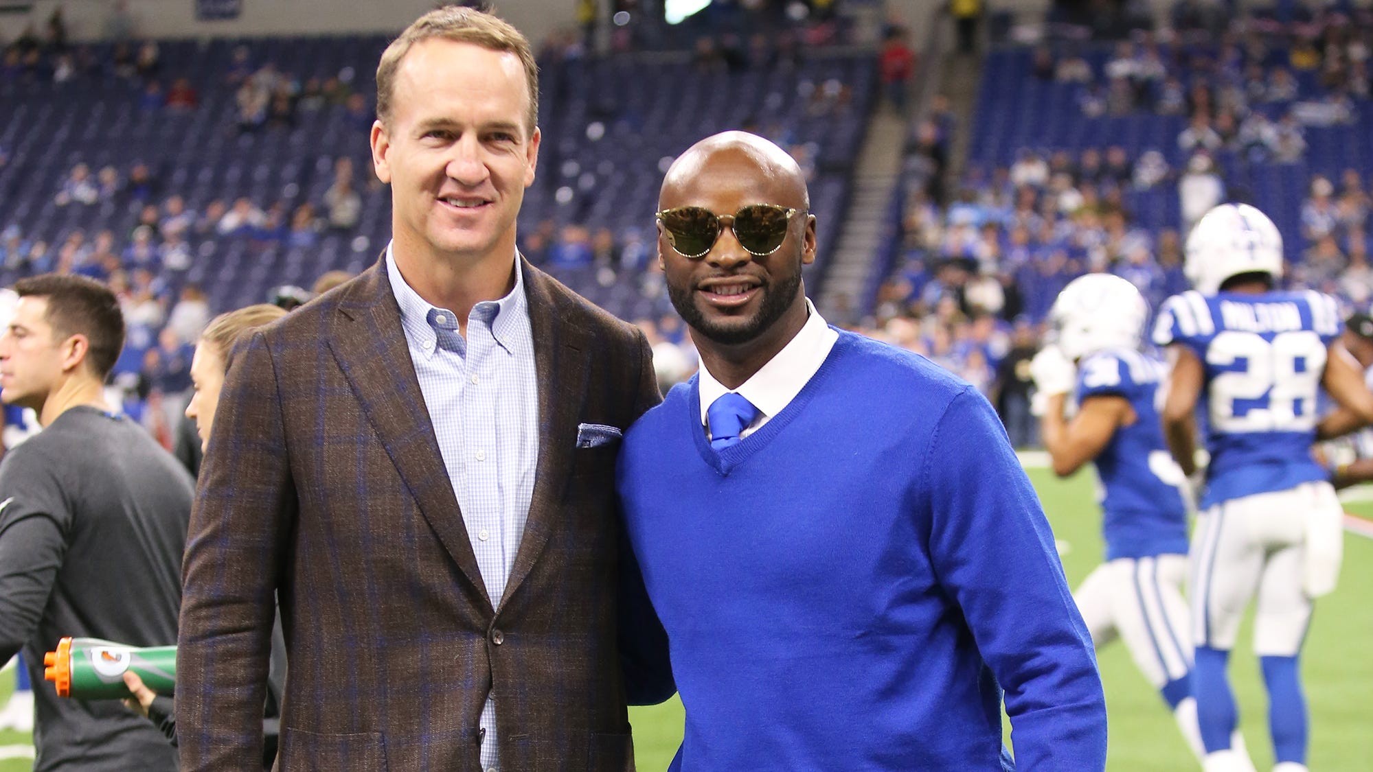 Colts fan Pro Football Hall of Fame guide for Peyton Manning and Edgerrin  James inductions