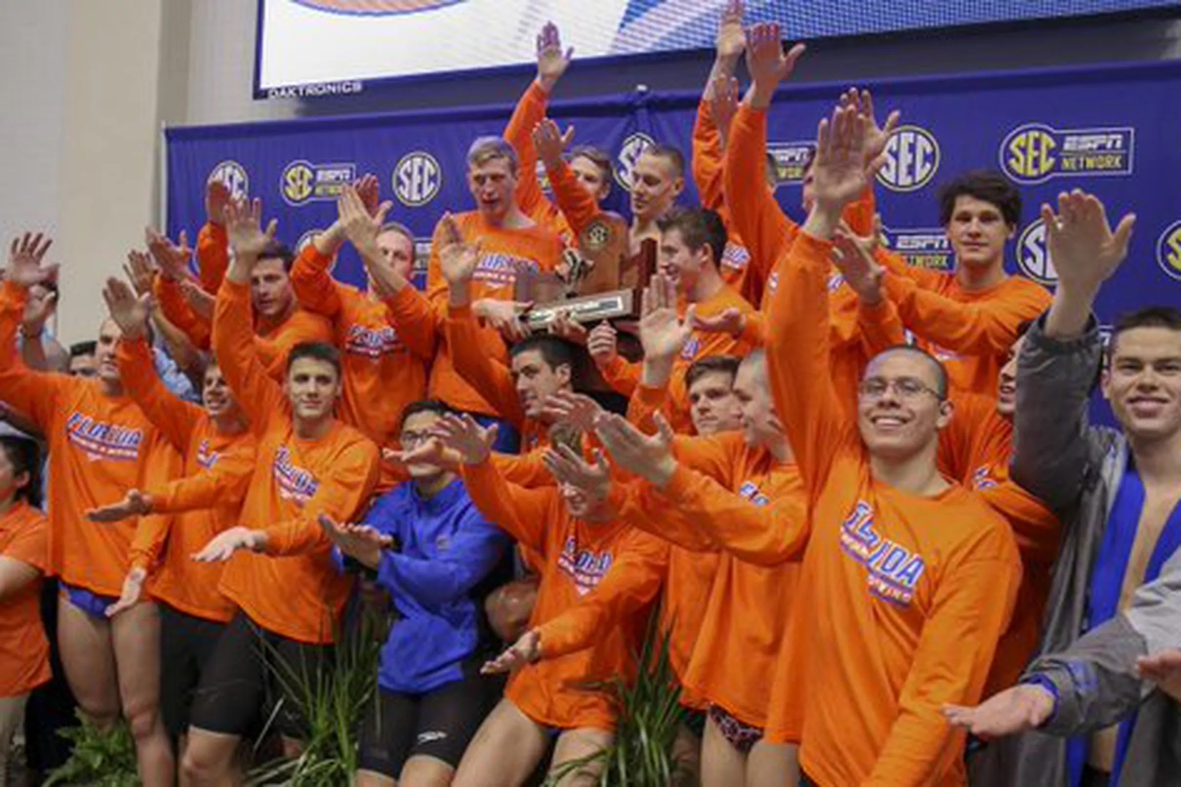 Chomping at Bits Florida men’s swimming and diving team wins sixth consecutive SEC Championship