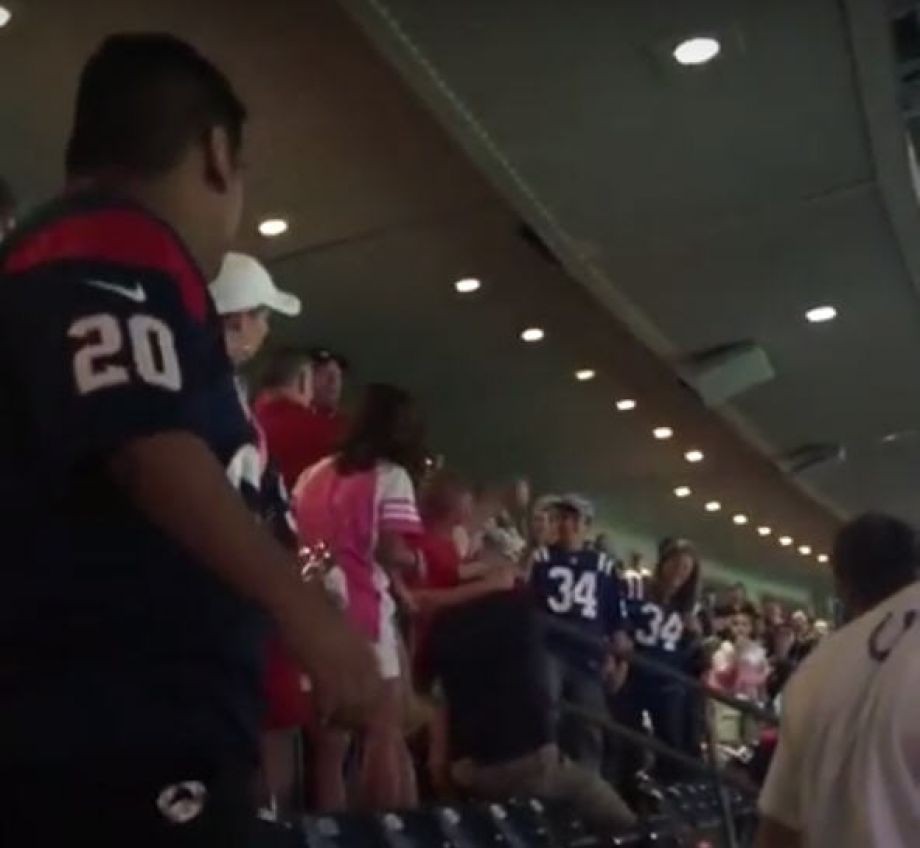 Houston Texans fan fight at NRG Stadium caught on camera during Colts game