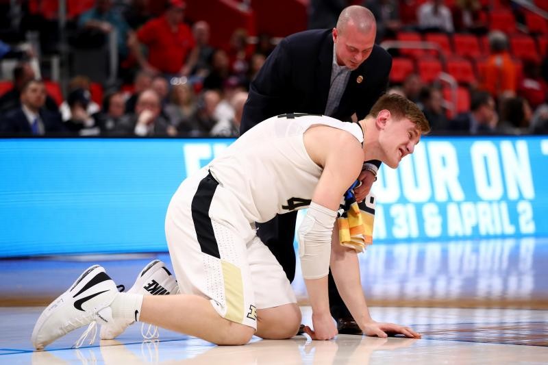 Purdue C Isaac Haas Fractures Elbow, Out Rest of NCAA Tournament with Injury