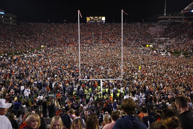 Auburn Fined $250,000 After Fans Rush Field Following Win Vs. Alabama