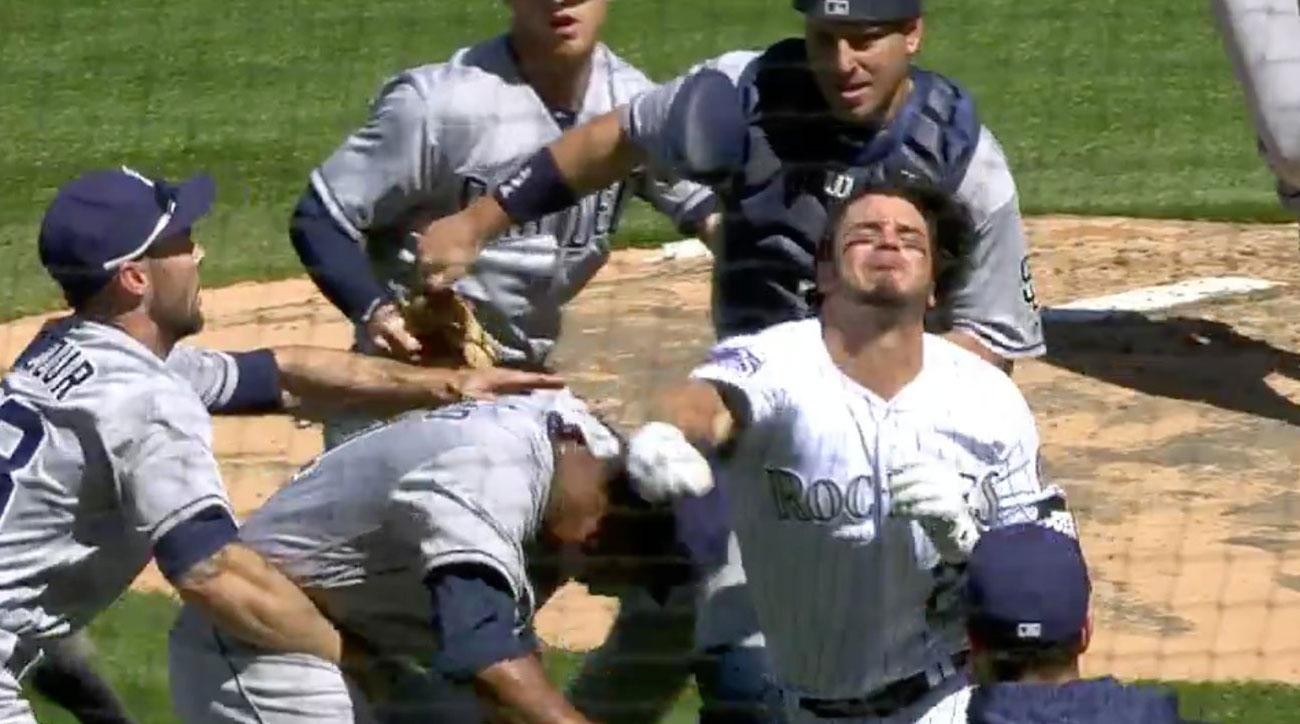 Watch Rockies, Padres Get Into BenchesClearing Scuffle After Nolan