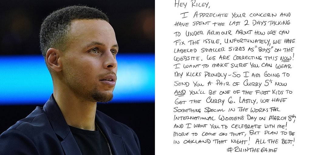 stephen curry letter