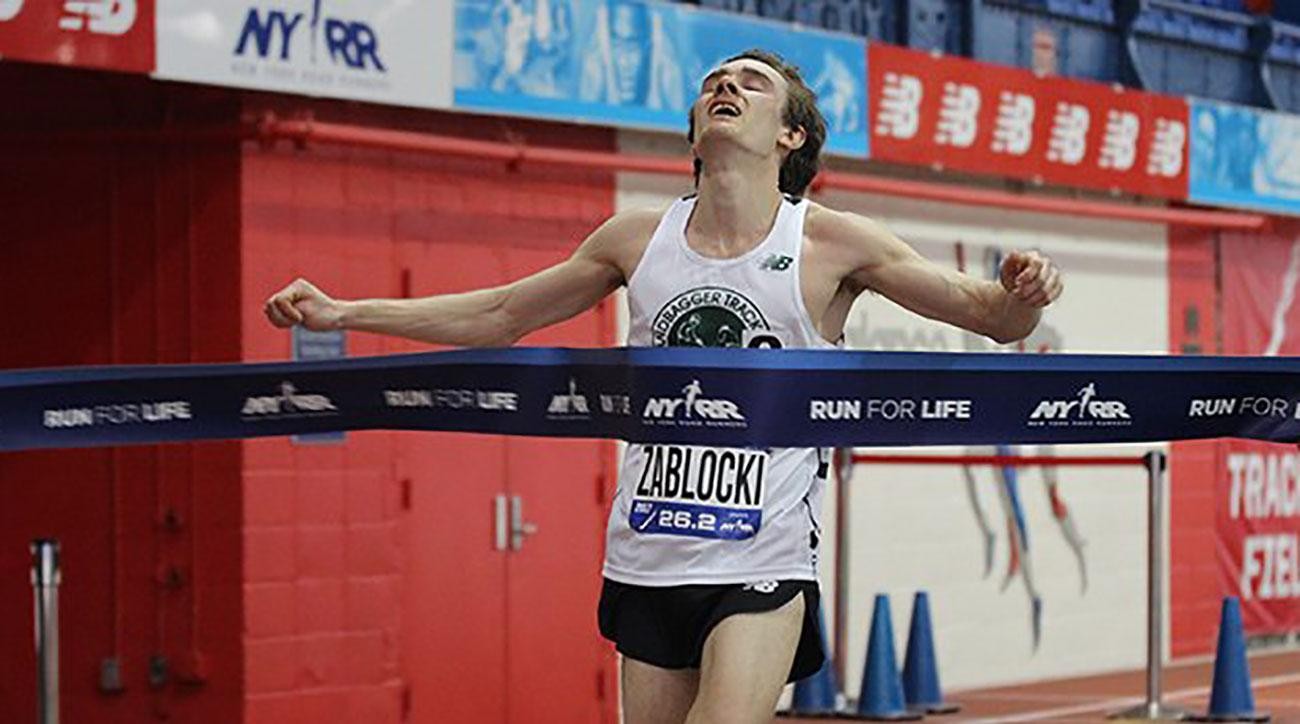 Man Runs 211 Laps On Indoor 200 meter Track Breaks Indoor Marathon 