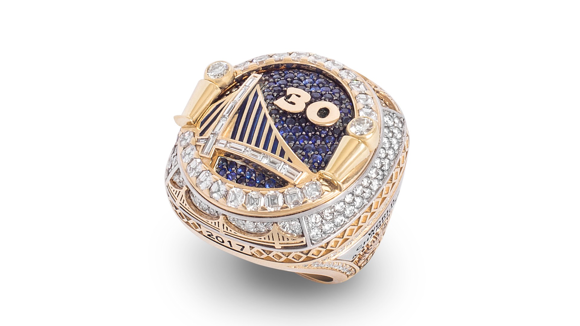 Warriors 2018 Nba Championship Rings Feature Reversible Top Bling 0675