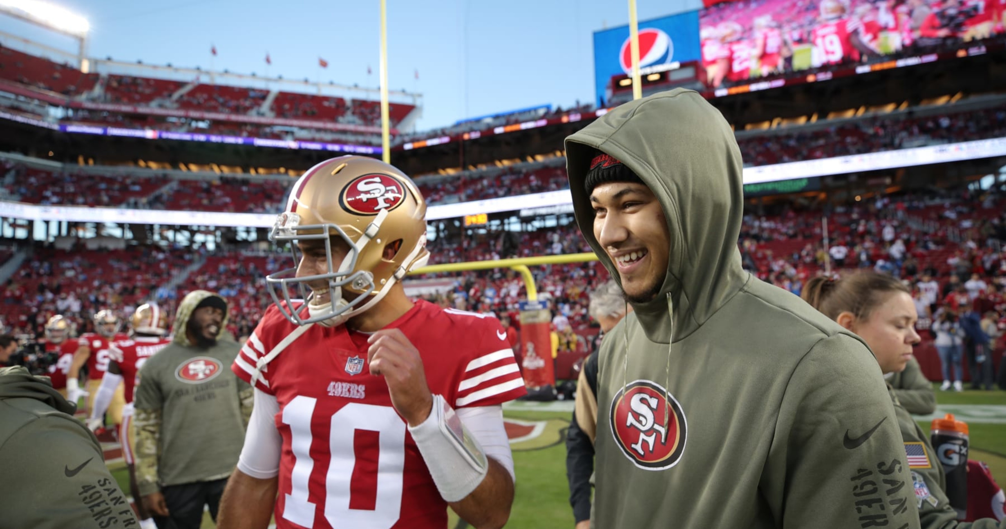 Jimmy G Believes Trey Lance 'Has a Bright Future' With 49ers