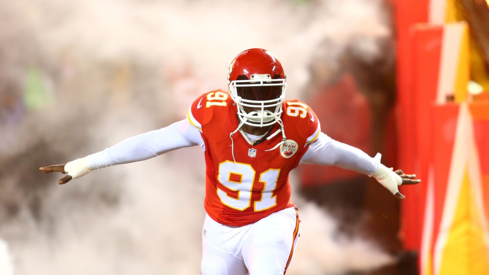 Tamba Hali is practicing