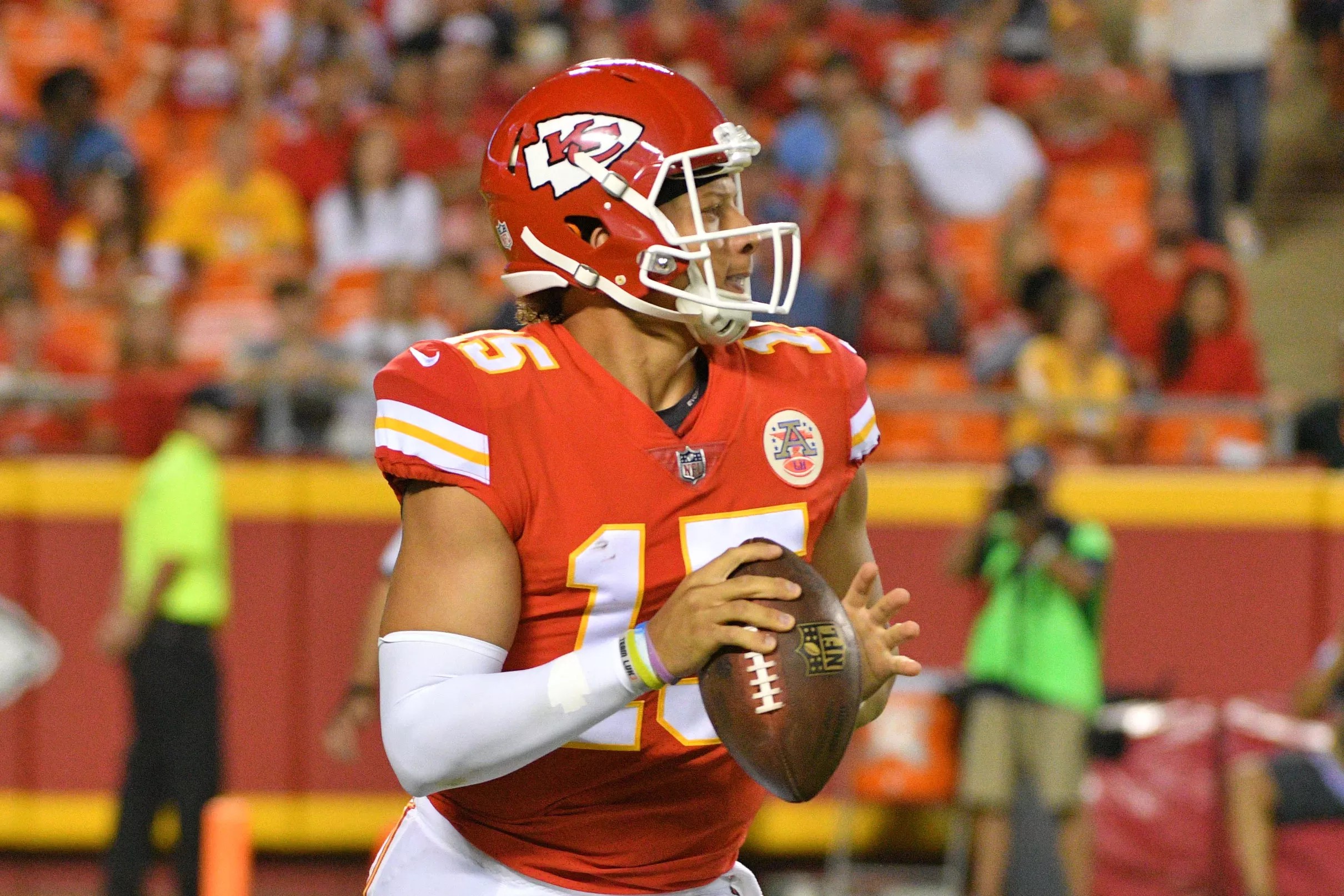 Building the offense for Patrick Mahomes: sprint out passing game.