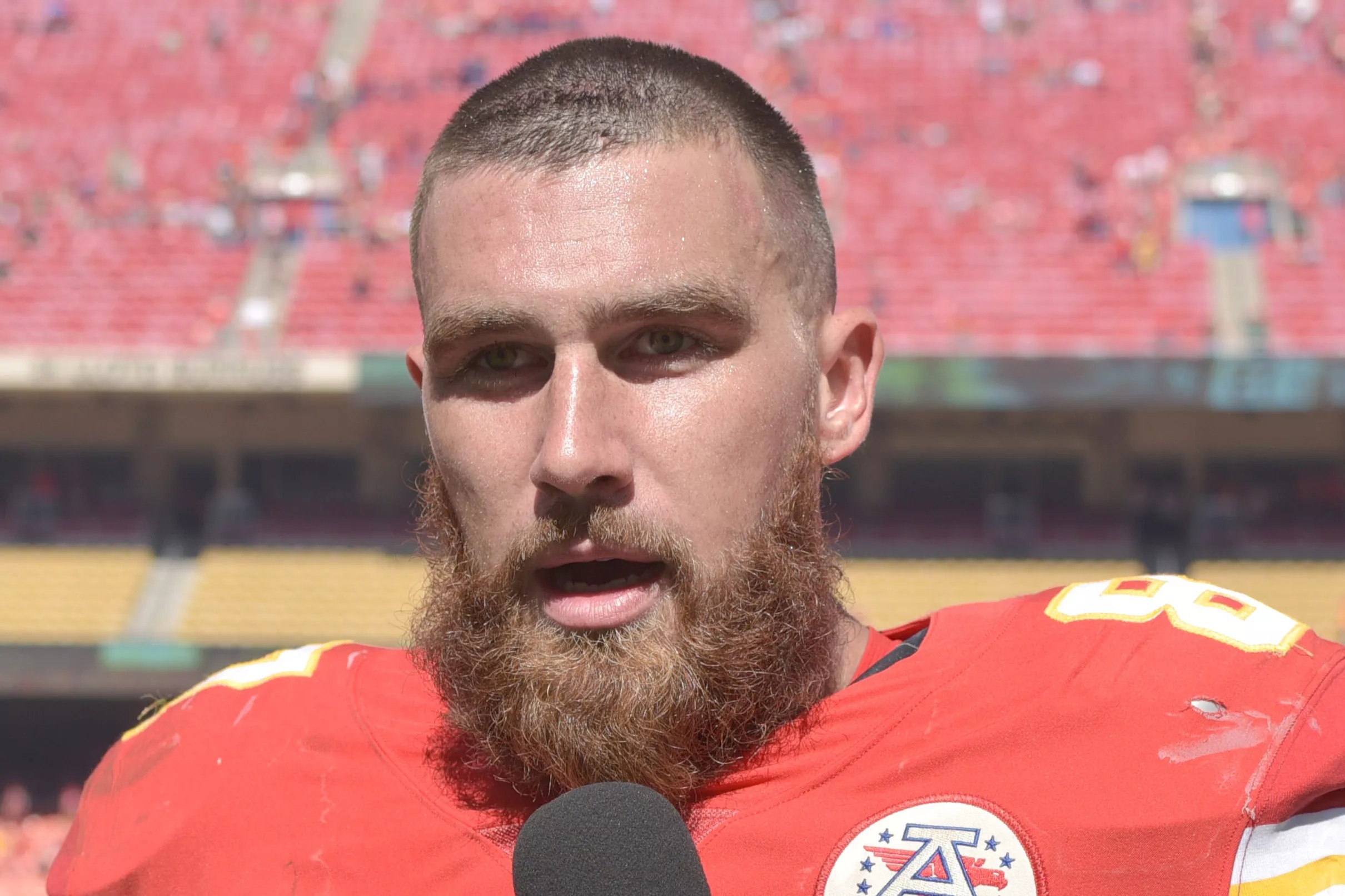 A perfect example of a "Travis Kelce is getting old" moment
