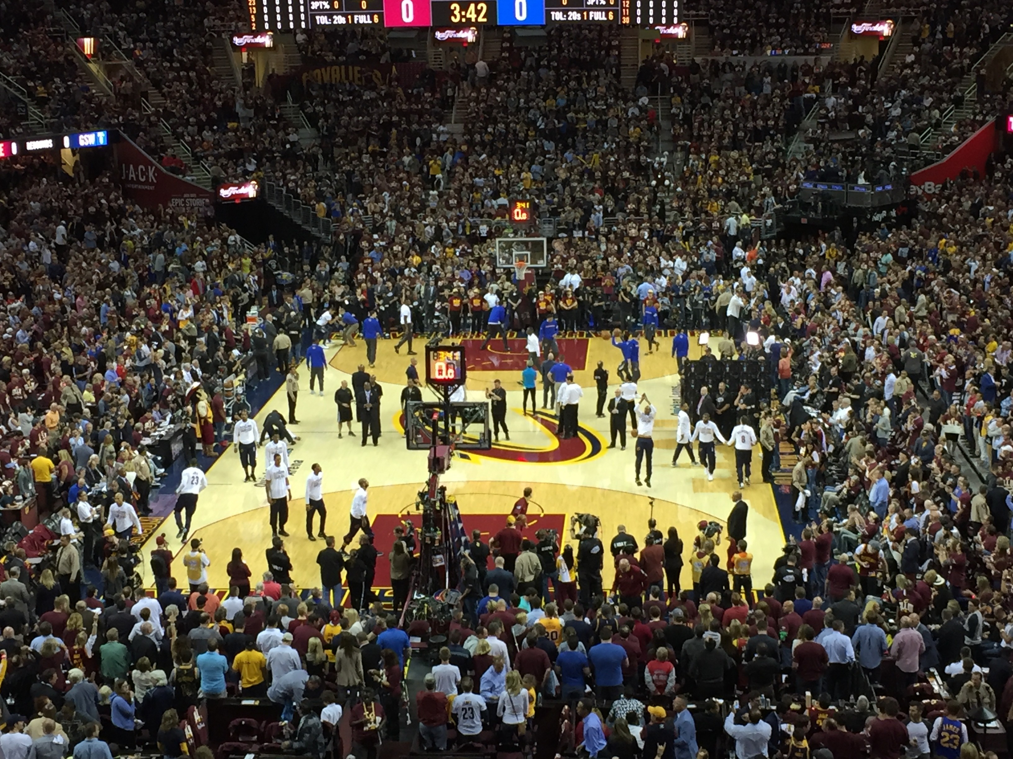 Some of the Sights from Wednesday’s Cavs 12090 Win in Game Three of