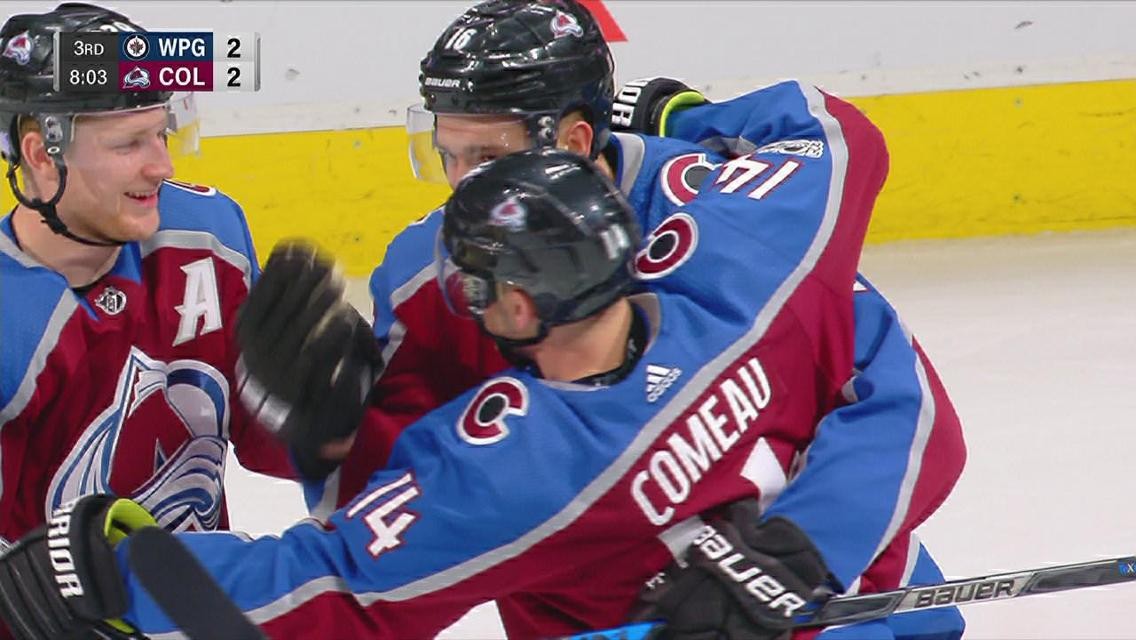 Zadorov, MacKinnon fill leadership void in comeback victory