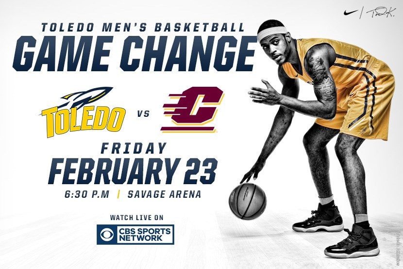 Toledo's Game vs. CMU to be on CBS Sports Network on Friday, February 23