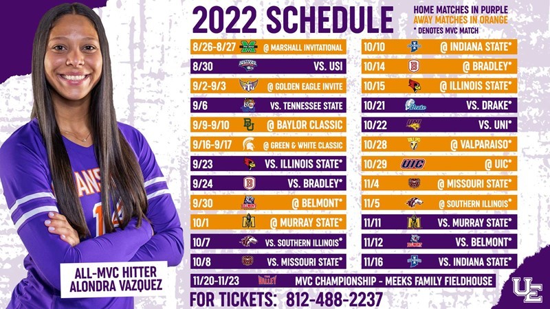 UE volleyball unveils 2022 fall schedule