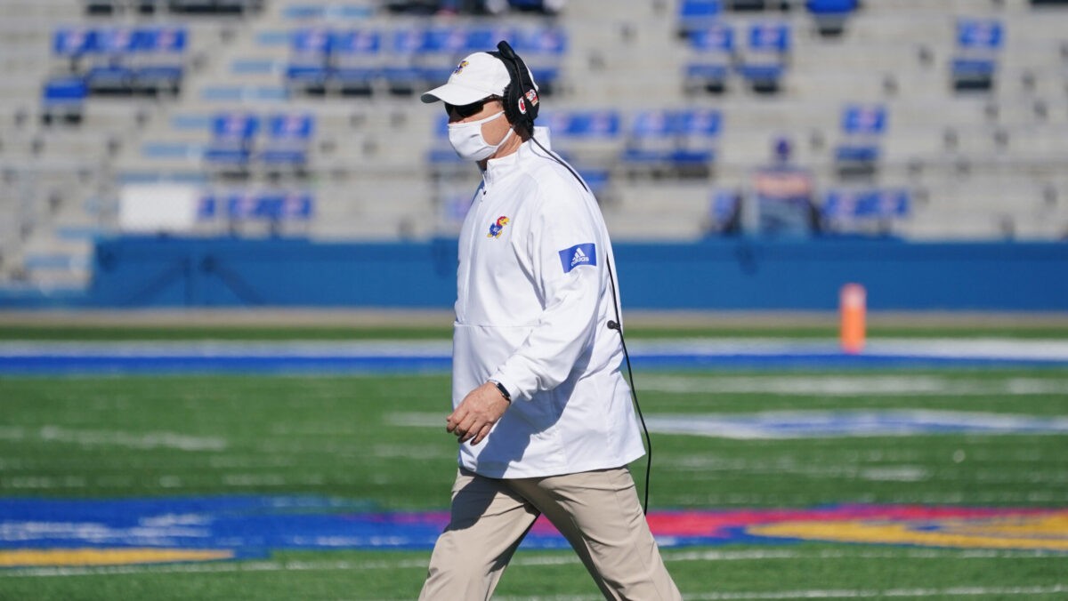 Kansas Jayhawks place head football coach Les Miles on