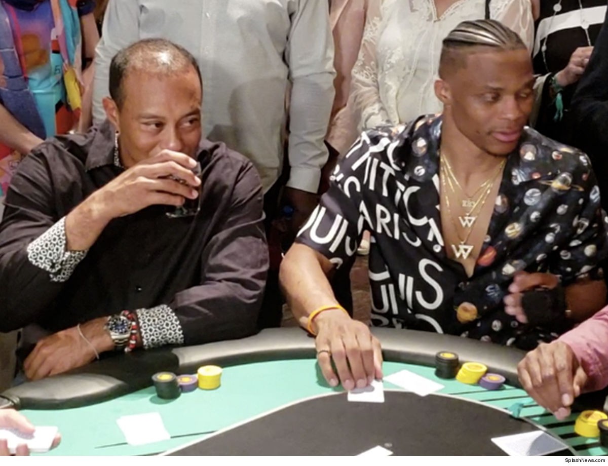 Tiger Woods Shows His Hand and Smile In Vegas Charity Poker Tourney