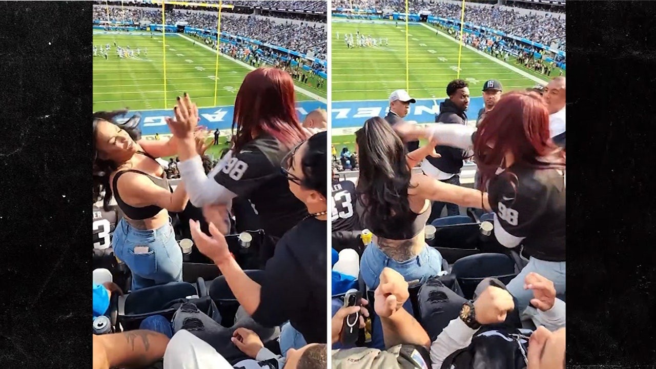 Fans of Chargers, Raiders fight in stands at SoFi stadium game