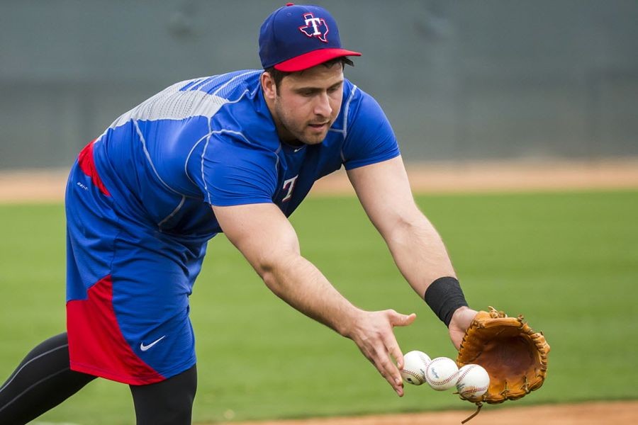 This is a 2016 photo of Joey Gallo of the Texas Rangers baseball