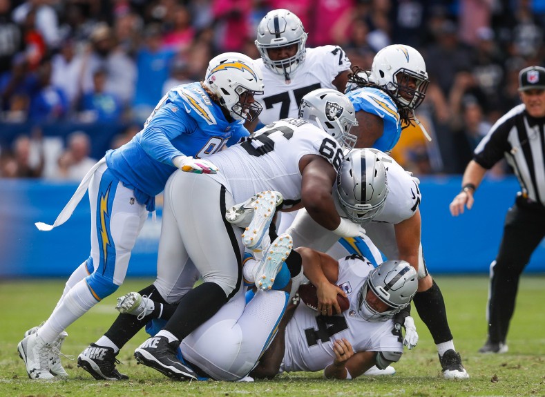 Why Raiders rookie left tackle Kolton Miller struggled so much in loss