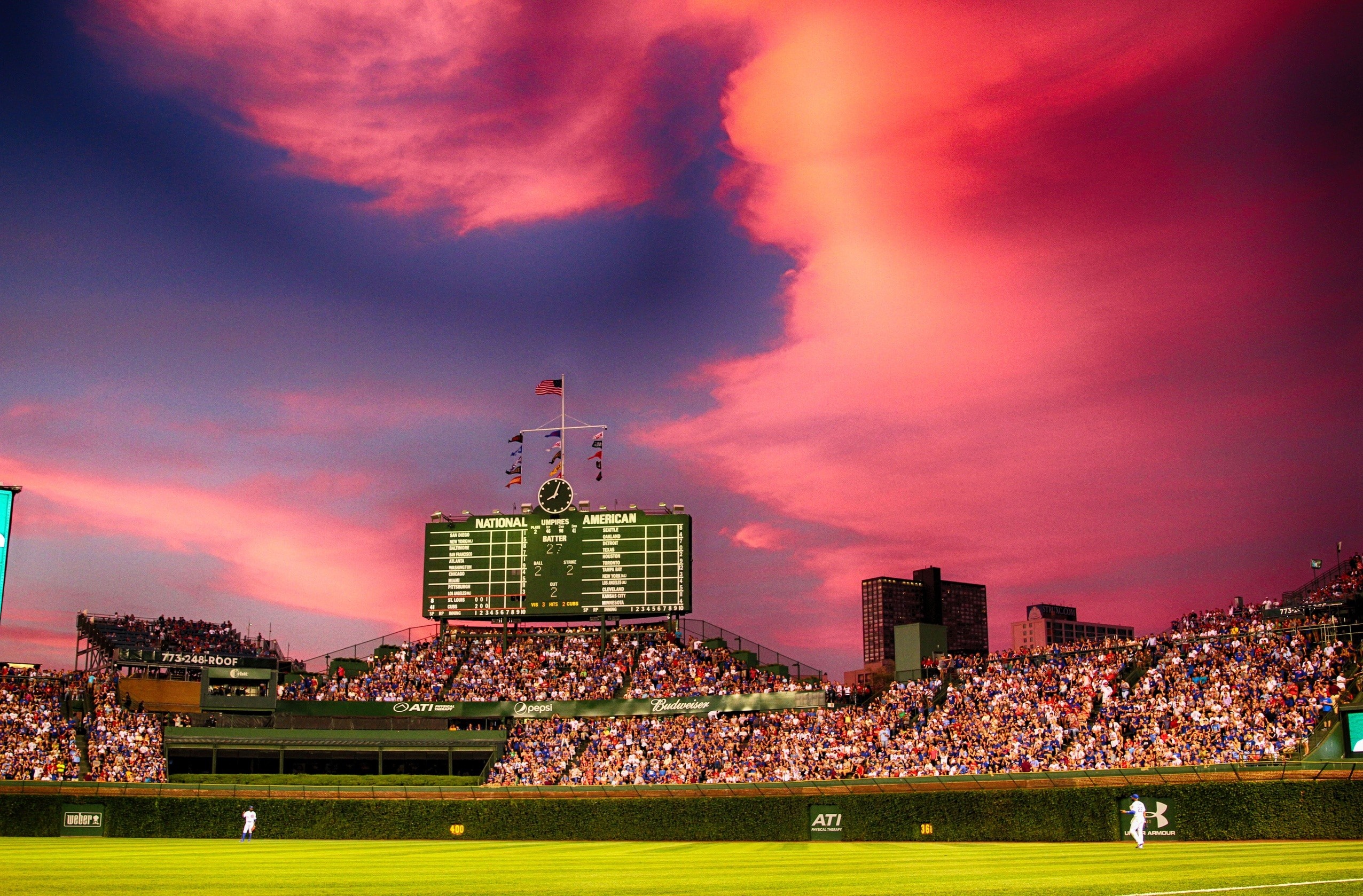 Al Yellon on X: Sunset at Wrigley Field #Cubs @cubsweather   / X