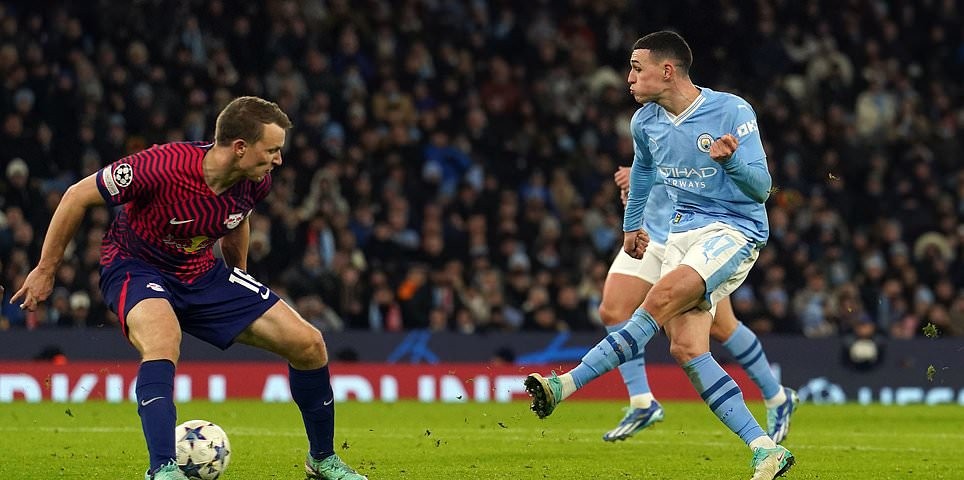 Man City vs RB Leipzig - Champions League: Guardiola's side take the lead  thanks to Alvarez, who built on Phil Foden and Erling Haaland's efforts