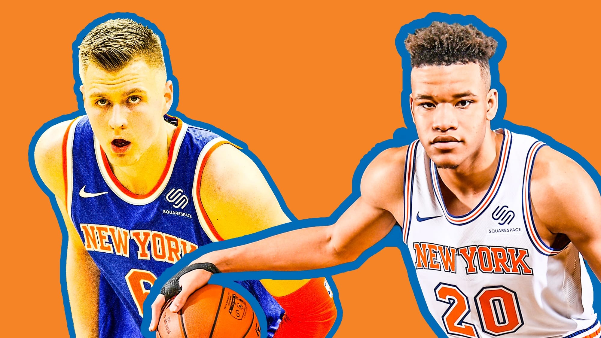 New York Knicks Kristaps Porzingis, Kevin Knox meet for the first time