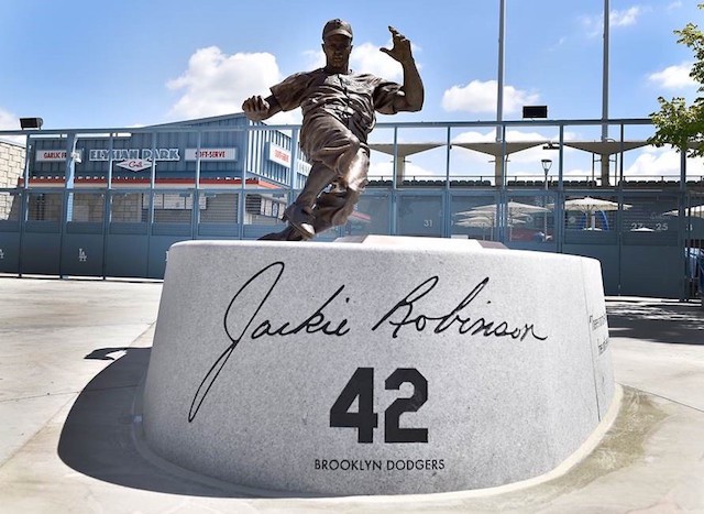 This Day In Dodgers History Jackie Robinson Breaks Color Barrier First Game Played After Move 0031