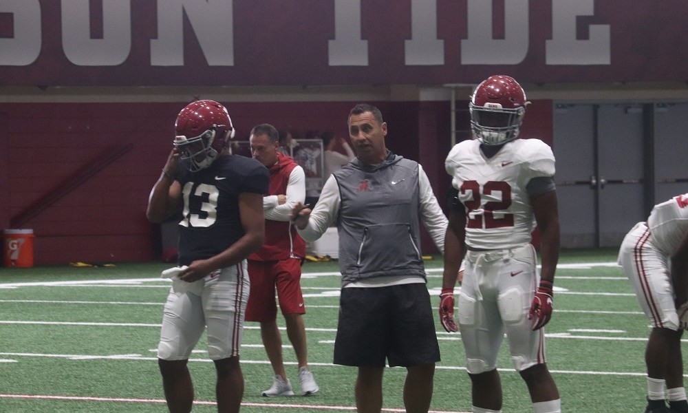 WATCH Alabama takes practice inside on first day of classes