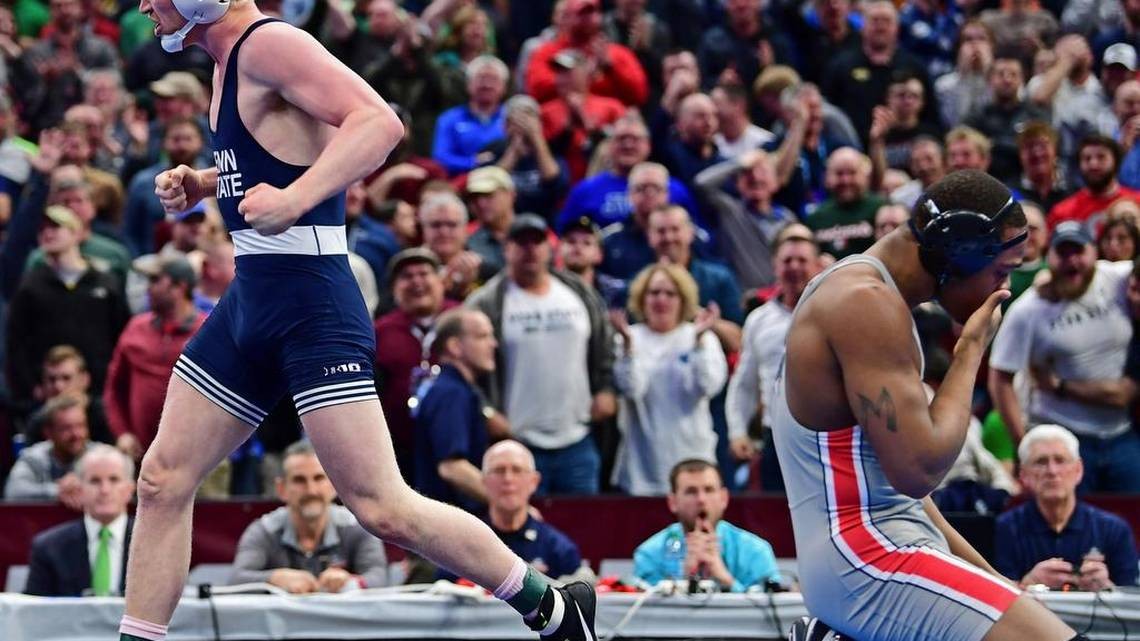 Penn State clinches 2018 NCAA wrestling team title with Bo Nickal’s pin