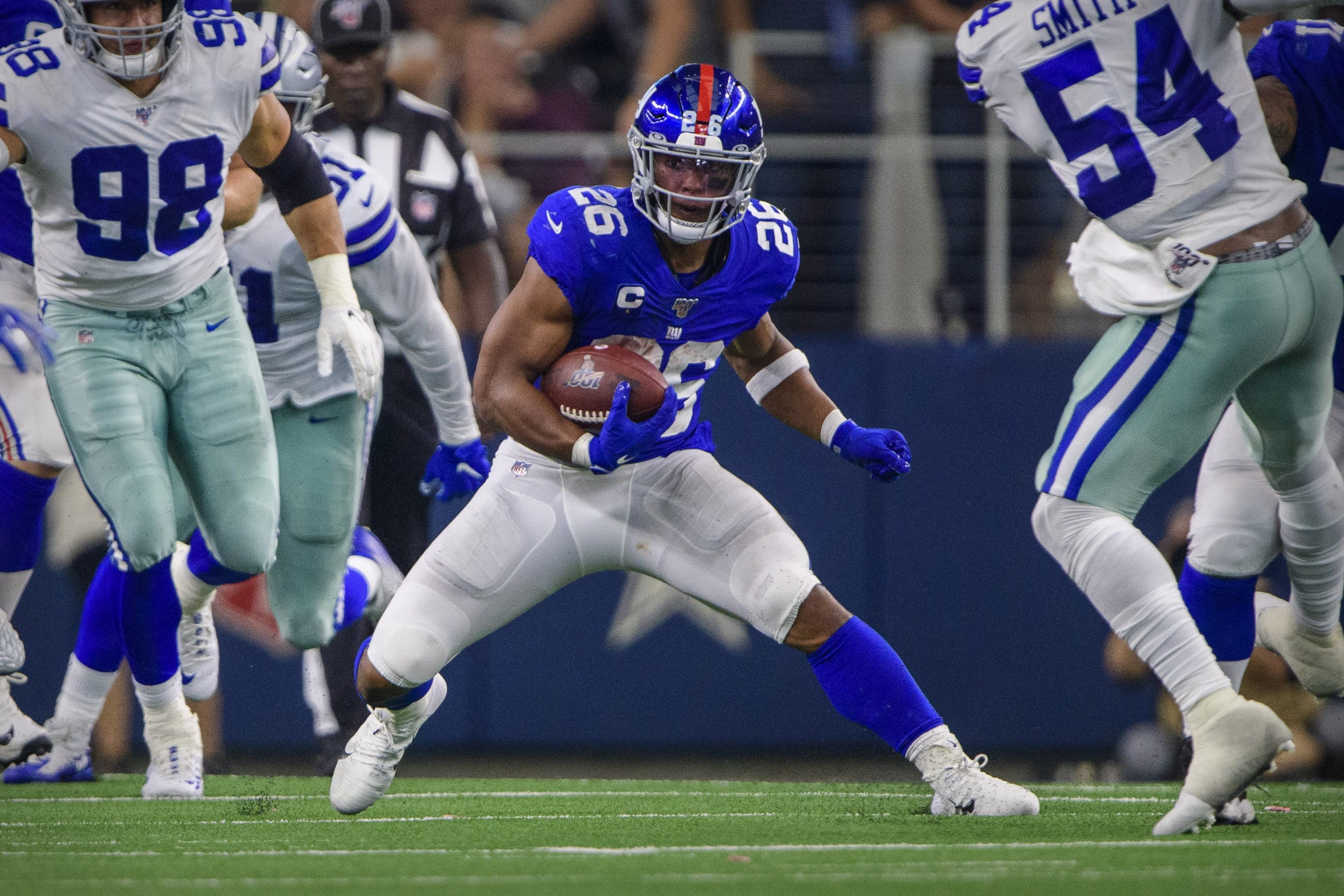 New York Giants Saquon Barkley gets no. 7 spot in PFF RB rankings