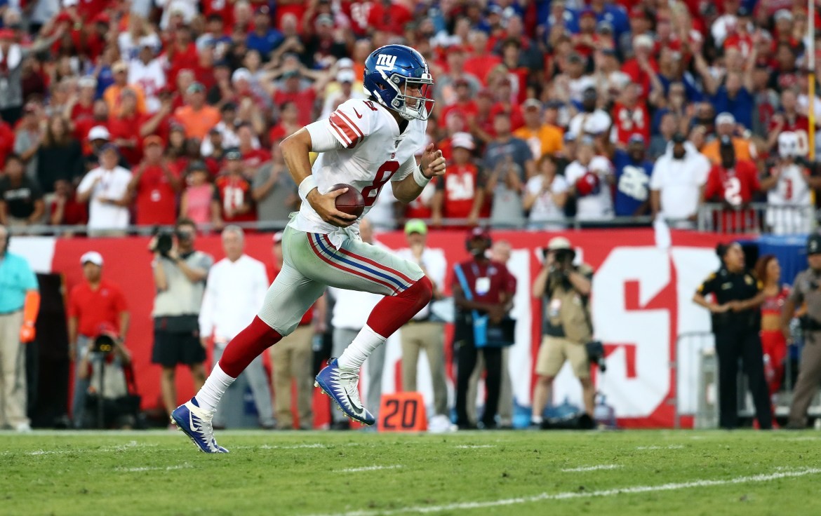 New York Giants Just how fast was Daniel Jones on his two rushing touchdowns?