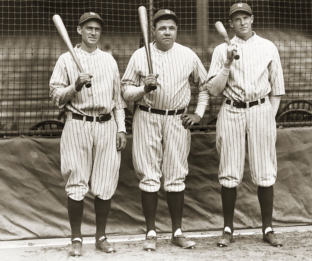 Lou Gehrig, George Herman [Babe] Ruth and Tony Lazzeri - NYPL