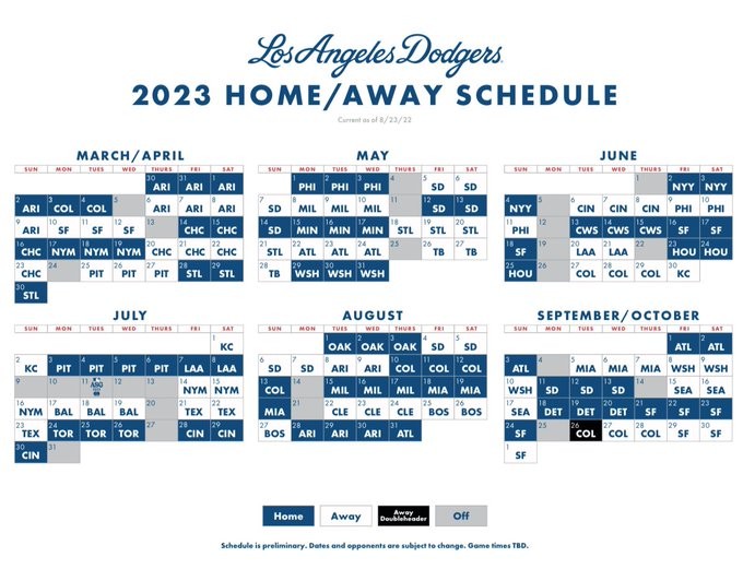 Dodgers 2023 Schedule: Yankees Come to Dodger Stadium in Early June