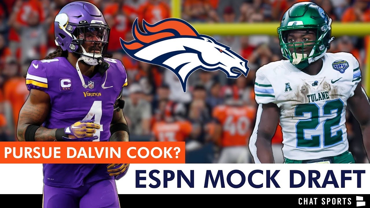 Broncos Rumors: Sign Dalvin Cook IF CUT? + ESPN's Broncos Mock Draft:  Denver Zeroing In On A Player?