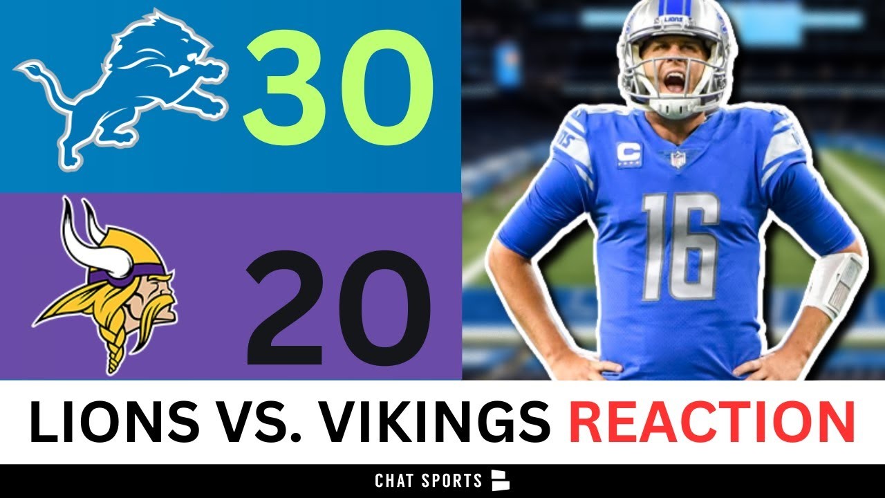 Lions Rumors & News After 20-30 Win Vs. Vikings | Jared Goff, Jahmyr ...