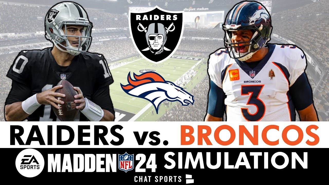 Raiders vs. Broncos Simulation LIVE Reaction & Highlights (Madden 24  Rosters)